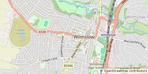 Map of Wilmslow, Cheshire