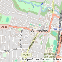Map of Wilmslow, Cheshire