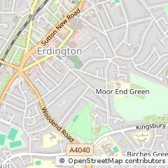Map of Birmingham, West Midlands