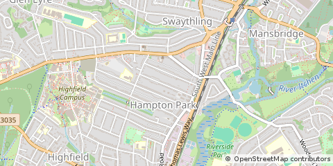 Map of Southampton, Hampshire