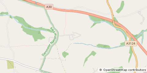 Map of Okehampton, Devon