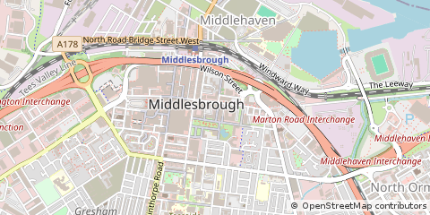 Map of Middlesbrough
