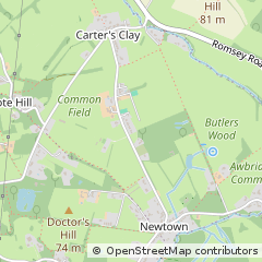 Map of Romsey, Hampshire