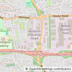 Map of Washington, Tyne & Wear