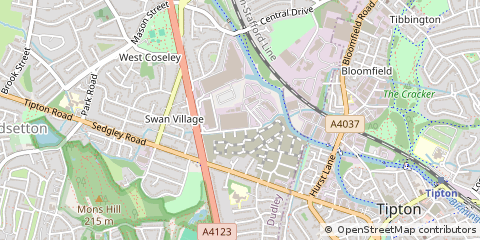 Map of Tipton, Dudley