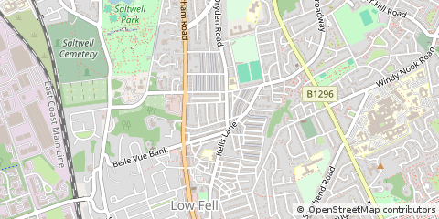 Map of Gateshead