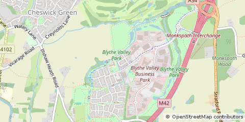 Map of Solihull, West Midlands