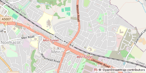Map of Stoke on Trent, Staffordshire