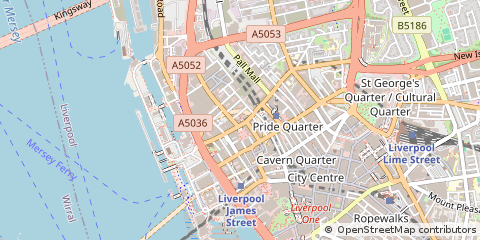 Map of Liverpool, Merseyside
