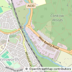 Map of Rotherham, South Yorkshire