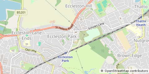 Map of Prescot, Merseyside