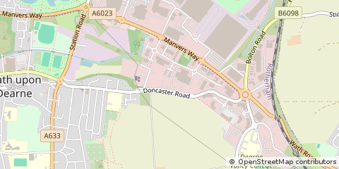 Map of Rotherham, South Yorkshire
