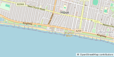 Map of Hove, West Sussex