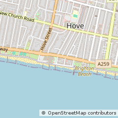 Map of Hove, West Sussex