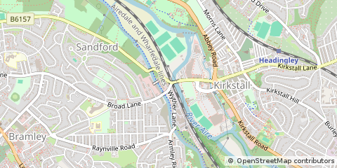 Map of Leeds, West Yorkshire