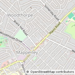 Map of Nottingham, Nottinghamshire