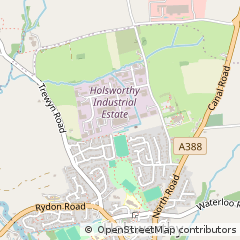 Map of Holsworthy, Devon