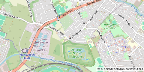 Map of Thames Ditton, Surrey