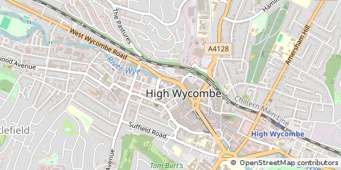 Map of High Wycombe, Buckinghamshire