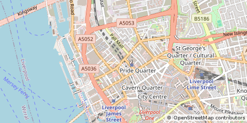 Map of Liverpool, Merseyside