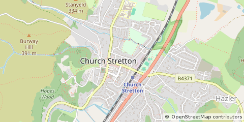 Map of Church Stretton, Shropshire