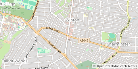 Map of Bournemouth, Dorset