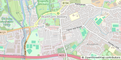 Map of Waltham Abbey, Essex