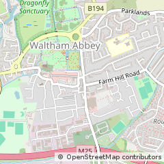 Map of Waltham Abbey, Essex