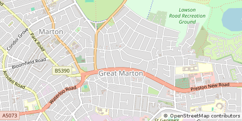 Map of Blackpool, Lancashire