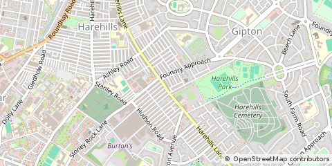 Map of Leeds, West Yorkshire