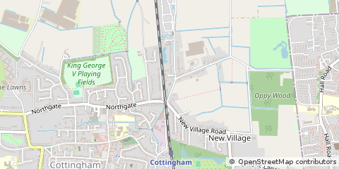 Map of Cottingham, East Yorkshire