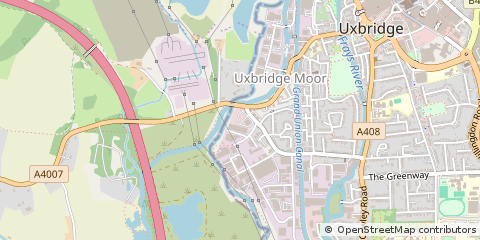 Map of Uxbridge, Middlesex