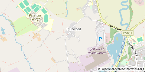 Map of Uttoxeter, Staffordshire