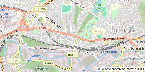 Map of Ashton-Under-Lyne, Lancashire