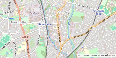 Map of Birmingham, West Midlands