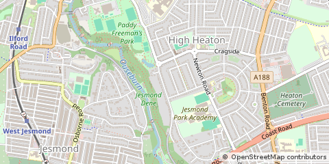 Map of Newcastle Upon Tyne, Tyne and Wear