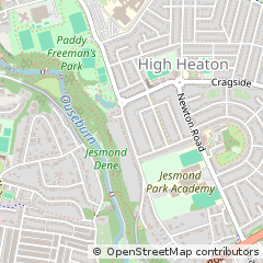 Map of Newcastle Upon Tyne, Tyne and Wear