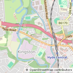 Map of Hyde, Cheshire