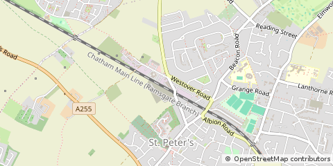 Map of Dane Valley Road, ST. Peters, Broadstairs, Kent