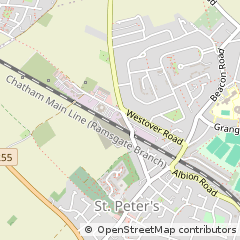 Map of Dane Valley Road, ST. Peters, Broadstairs, Kent