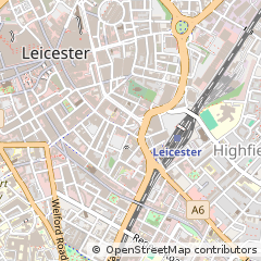Map of Leicester, Leicestershire