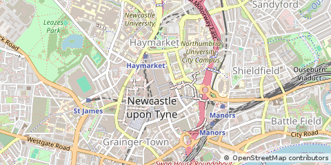 Map of Newcastle Upon Tyne