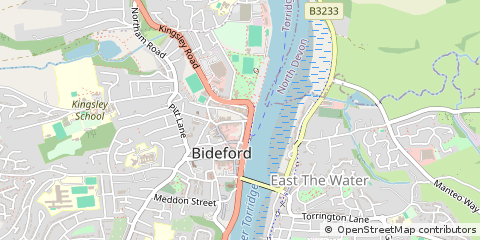 Map of Bideford, Devon