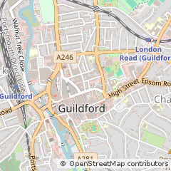 Map of Guildford, Surrey
