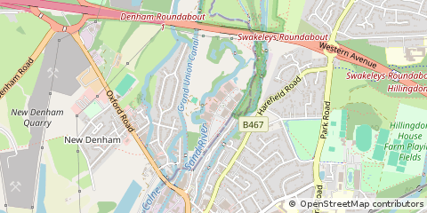 Map of Uxbridge, Middlesex