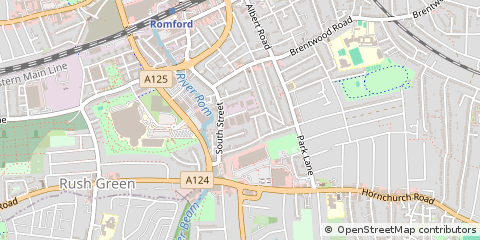 Map of Romford, Essex