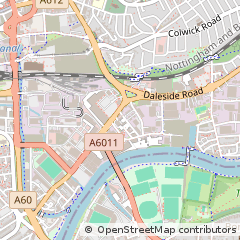 Map of Nottingham, Nottinghamshire