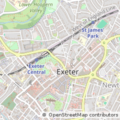 Map of Exeter, Devon