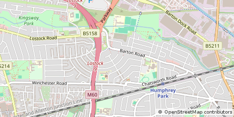 Map of Manchester, Lancashire