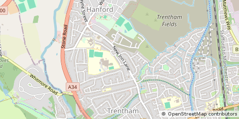 Map of Stoke-on-Trent, Staffordshire